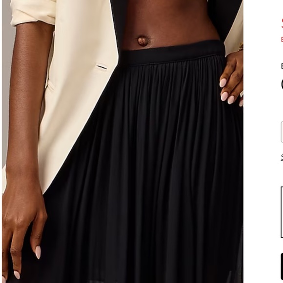 JCREW COLLECTION FULL LENGTH TIERED SKIRT IN CHIFFON SZ 0 NWT - Picture 5 of 10